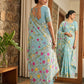Anaita Sky Blue Linen Woven Work Saree With Blouse