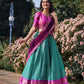 Lorenvalley Skyblue Kanchipuram Zari Weaving Work Lehenga Choli with Dupatta | Swadesiicart