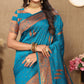 Lorenvalley Fashion Skyblue Soft Silk Copper Zari weaving Design Saree - Swadesiicart