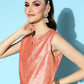 Ahalyaa Womens Peach Poly Silk Solid Jumpsuit - Swadesiicart