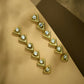 Nuyug 18K Gold-Plated Crystal Stone Studded Triangular Drop Sleek Earrings | Swadesiicart