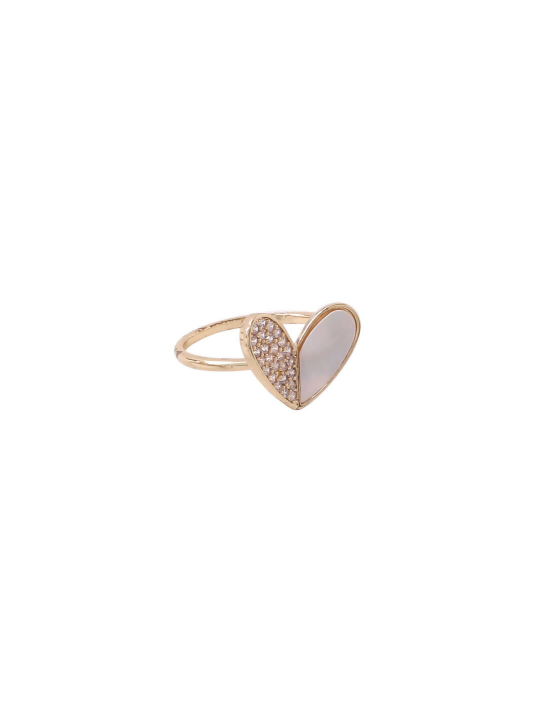 NVR Women's Gold-Polished Stylish Ring With Ad Stones - Swadesiicart