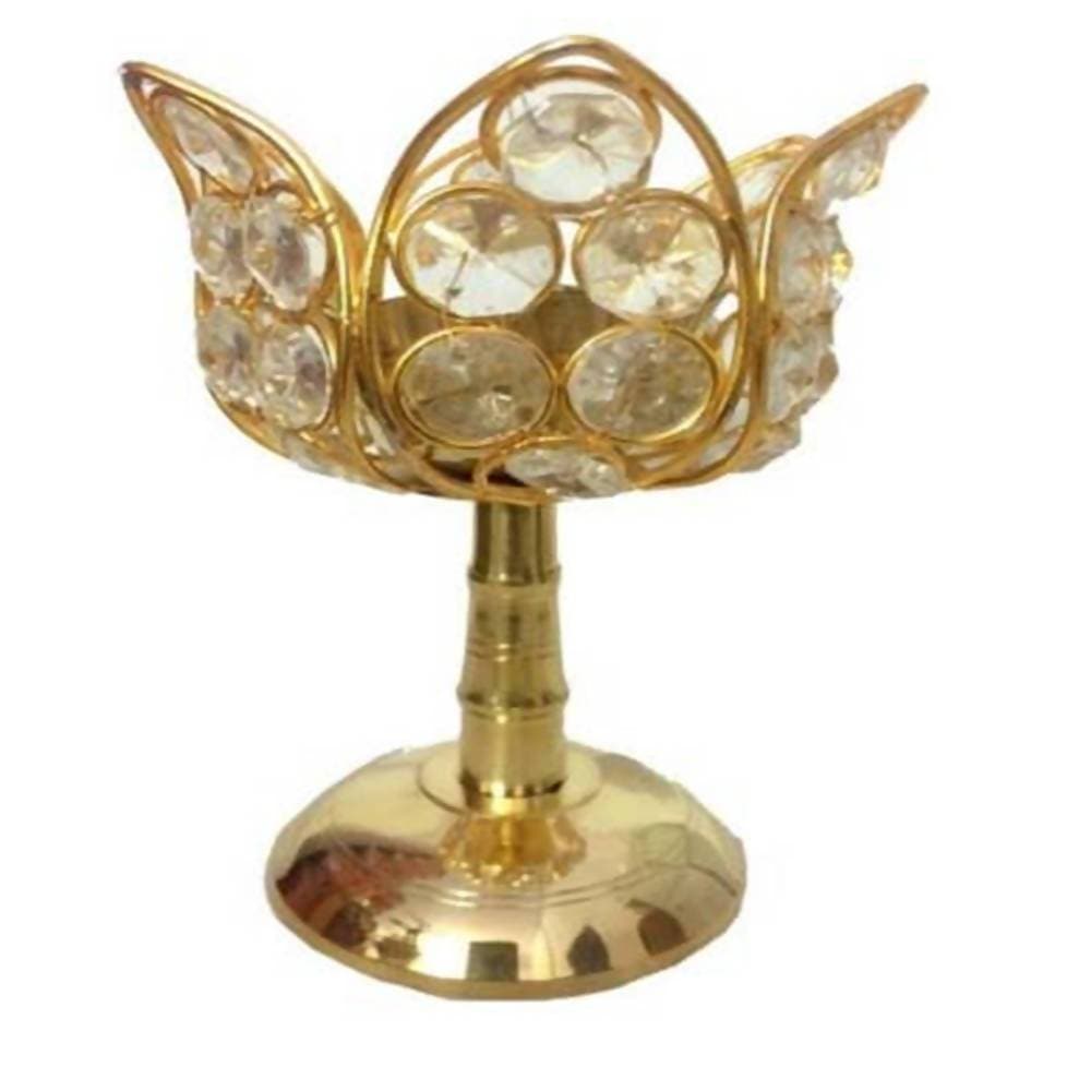 Puja N Pujari Lotus Shape Akhand Stand Diya | Swadesiicart