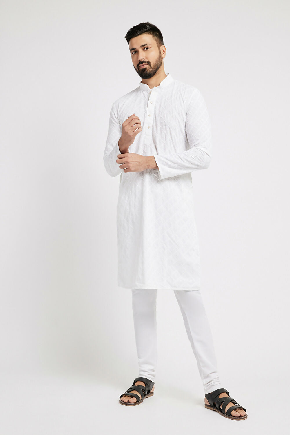 Ethnic India White Churidar for Men | Swadesiicart