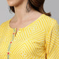 Anubhutee Yellow & White Bandhani Printed Kurti | Swadesiicart