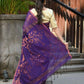 Beatitude Purple Cotton Floral Jamdani Saree