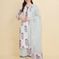 Designer Stylish white Cotton Stitched Suit With Dupatta - Tanisha | Swadesiicart