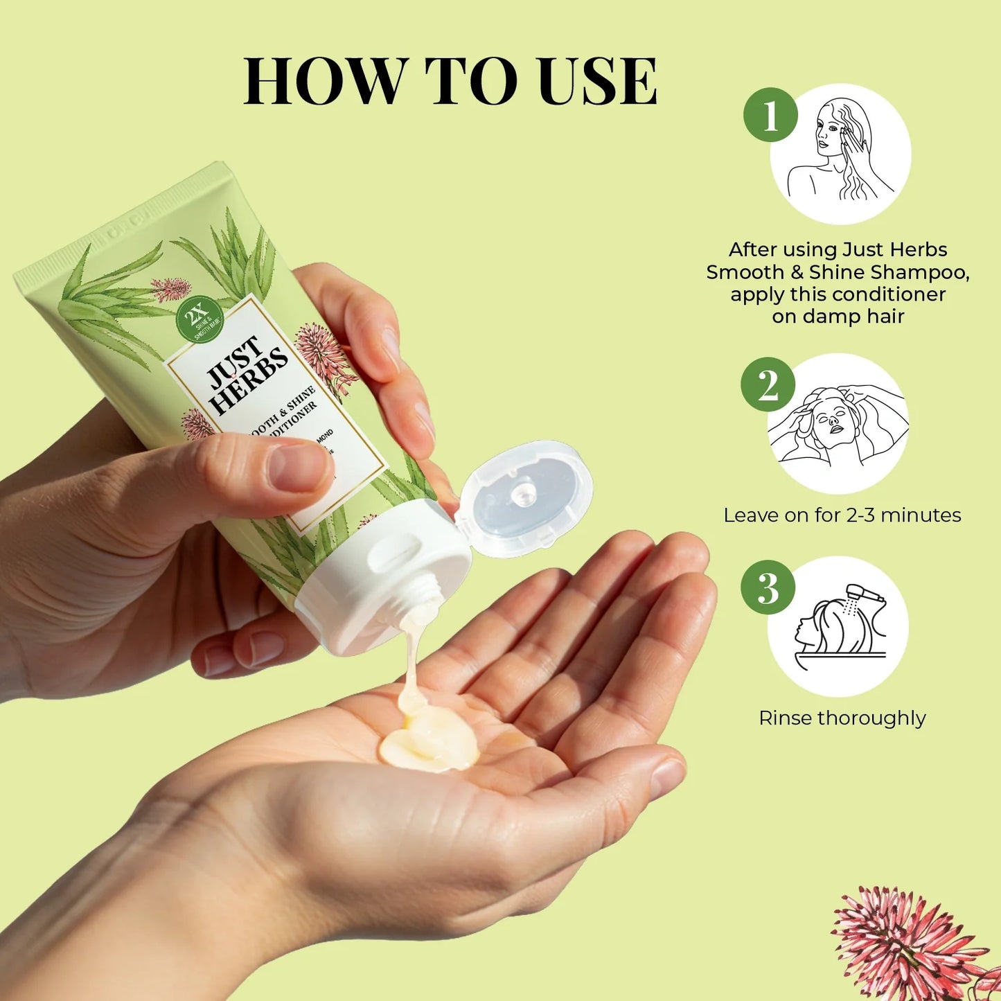 Smooth & Shine Conditioner | Aloe Vera, Almond & 14 Herbs (Copy)