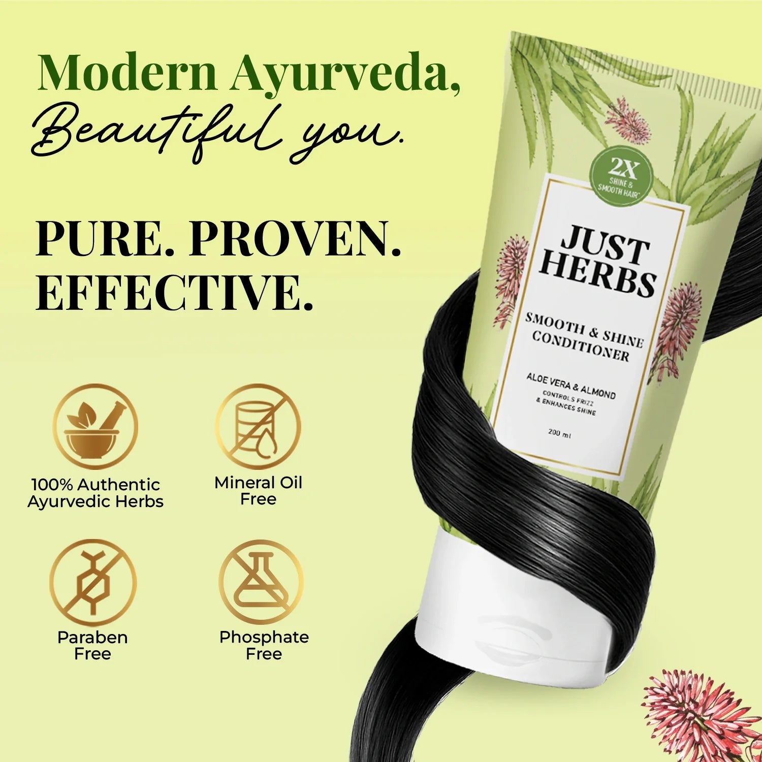 Smooth & Shine Conditioner | Aloe Vera, Almond & 14 Herbs (Copy)
