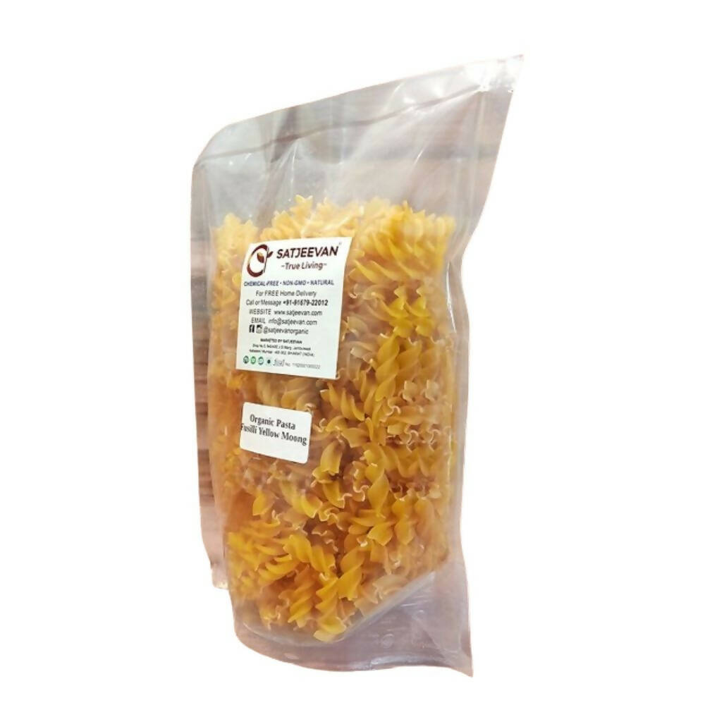 Satjeevan Organic Pasta Fusilli Yellow Moong - Swadesiicart