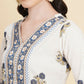 Designer Stylish white Cotton Stitched Suit With Dupatta - Tanisha | Swadesiicart
