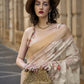 Lovely Off White Polly Brasso Designer Saree - Emponline | Swadesiicart