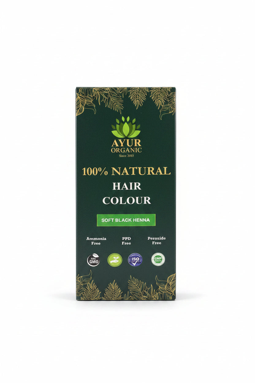 Natural Henna Hair Colour | Soft Black