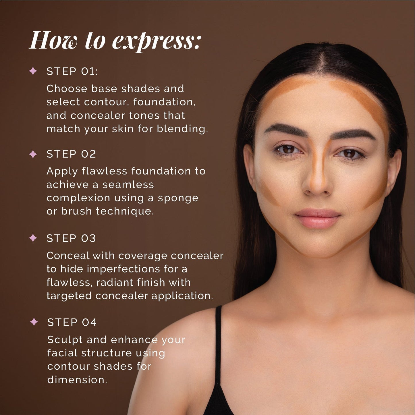 Aflairza Soft Glam Base Palette for Blendable, Long-Lasting Formula with Vitamin E & Jojoba Oil