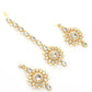 Mominos Fashion Johar Kamal Gold-Polished Rani Haar with Off white Pearls Jewellery Set - Swadesiicart