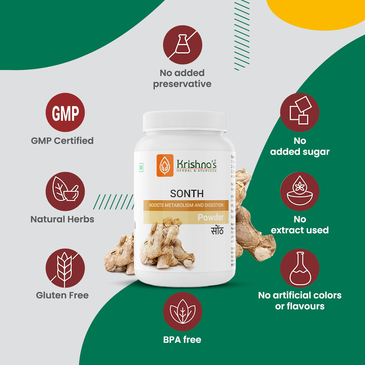 Krishna'S Herbal & Ayurveda Sonth Powder | Swadesiicart