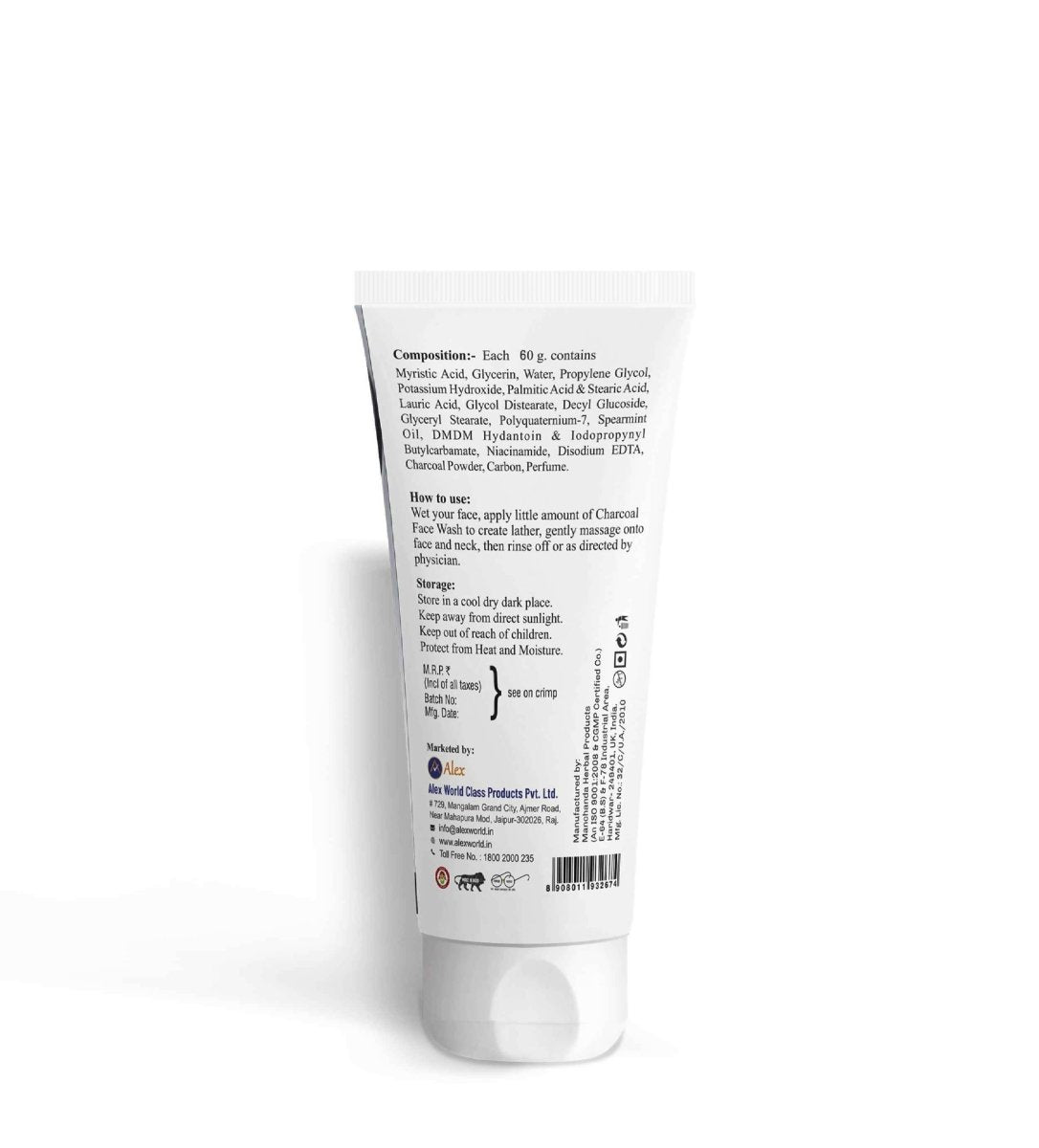 Alex Charcoal Face Wash - Swadesiicart