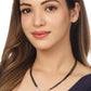 NVR Women's Set of 5 Gold-Polished CZ Stone-Studded & Beaded Mangalsutra | Swadesiicart