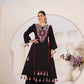 Lehenga Mart Black Reyon Designer Cord-Set Ready To Wear - Swadesiicart