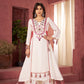 Lehenga Mart Off White Reyon Designer Cord-Set Ready To Wear - Swadesiicart