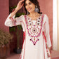 Lehenga Mart Off White Reyon Designer Cord-Set Ready To Wear - Swadesiicart