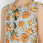 NOZ2TOZ Women's Mustard & Grey Floral Printed Kurta- (1pc set) - Swadesiicart