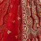 Jyoti Fashion Women's Red Velvet Multi Thread Embroidered with Zircon Diamond Work Wedding Lehenga Choli | Swadesiicart