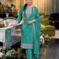 Anaita Turquoise Heavy Chinon Readymade Suit with Embroidery & Sequence Work