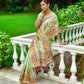 Vishnu Weaves Women's Pista Banarasi Silk Kashmiri Woven Saree with Blouse - Swadesiicart
