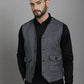 Even Apparels Solid Waistcoat - Grey | Swadesiicart