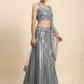 Jyoti Fashion Classy Grey Faux Georgette 3MM & 7MM Sequins Embroidery Lehenga Choli with Dupatta | Swadesiicart