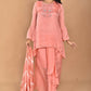 Morchari Women And Hand Embroidery Palazzo Set-Peach - Swadesiicart