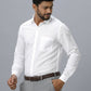 Ramraj Cotton Mens Full Sleeve White Shirt Plus Size - Justice White | Swadesiicart
