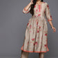 Ahalyaa Women's Traditional wear Kurta Set - Tan | Swadesiicart
