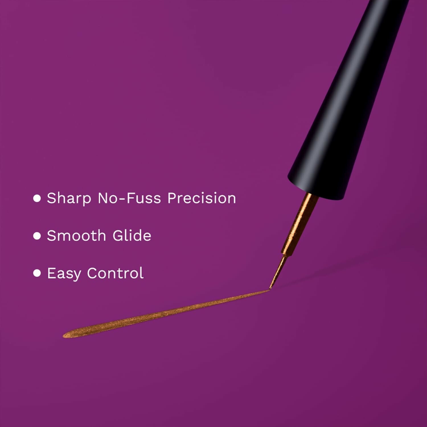 Pilgrim Metallic Eyeliner Boldly Bronze, Long Lasting & Smudge Proof Enriched With Argan Oil - Swadesiicart