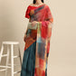Ahalyaa Women's Traditional Semi Stitch Saree - Grey | Swadesiicart
