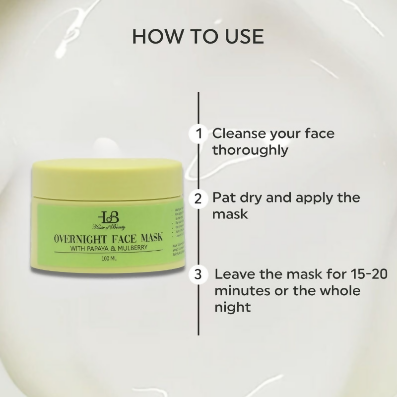 House of Beauty Overnight Face Mask - Swadesiicart