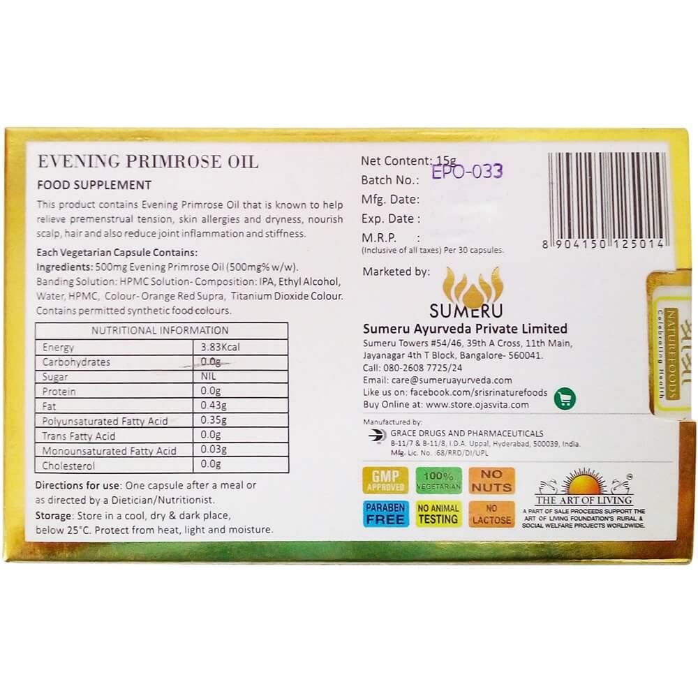 Sri Sri Tattva Evening Primrose Oil Capsules | Swadesiicart