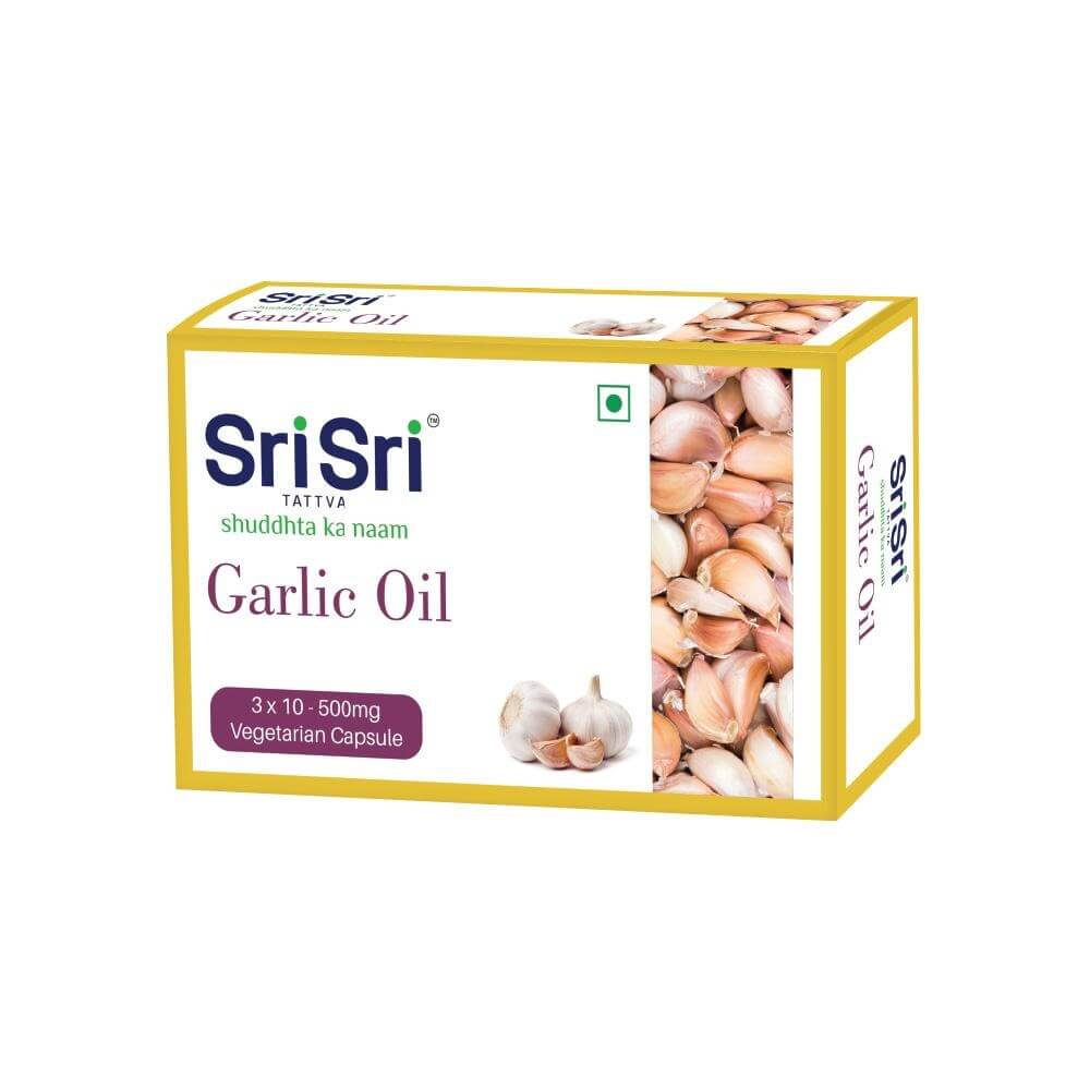 Sri Sri Tattva Garlic Veg Oil Capsules | Swadesiicart