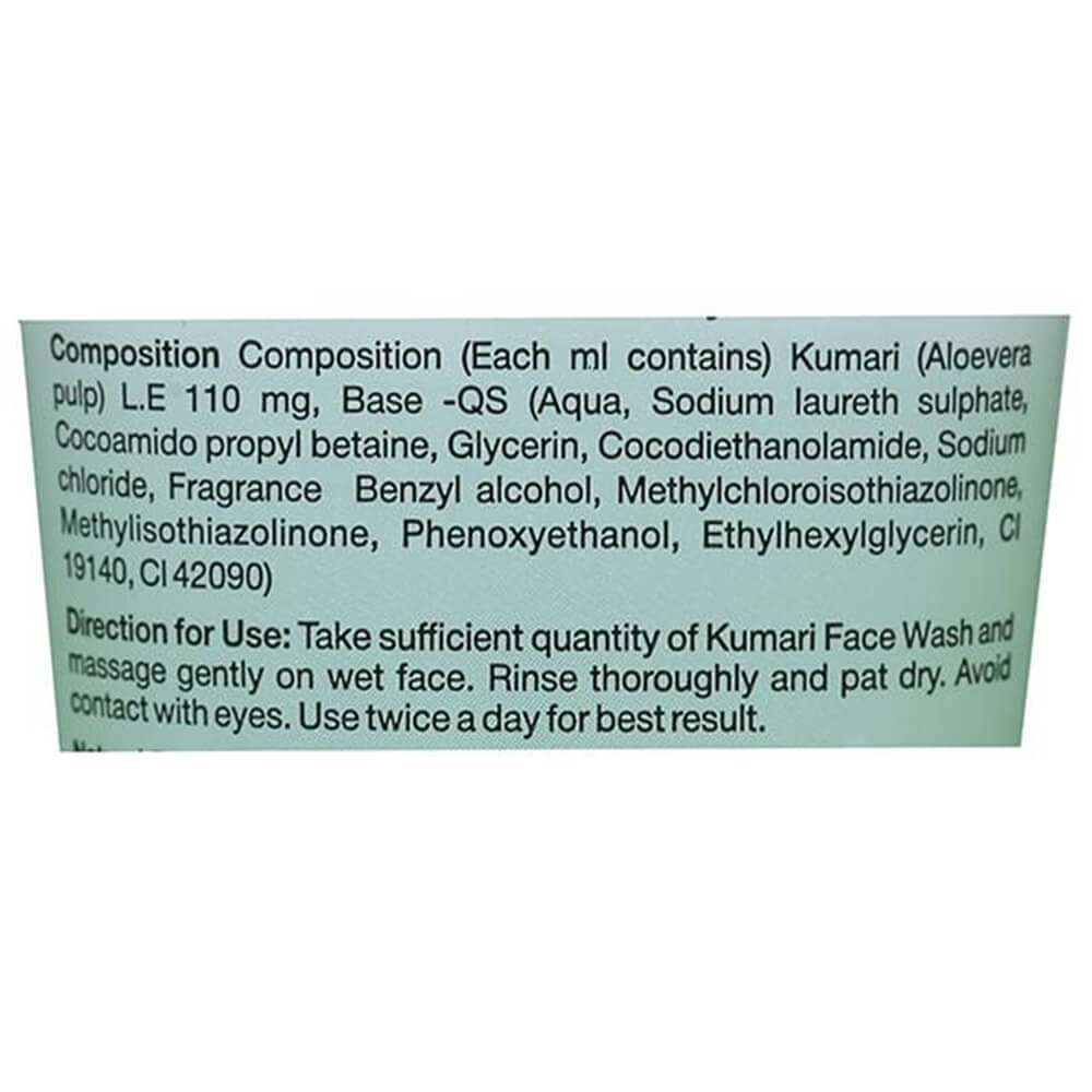 Sri Sri Tattva Kumari Face Wash Composition