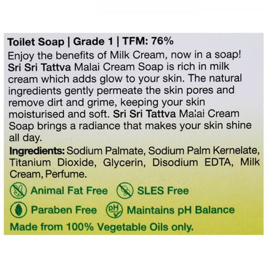 Sri Sri Tattva Malai Cream Soap - 100gm - Swadesiicart