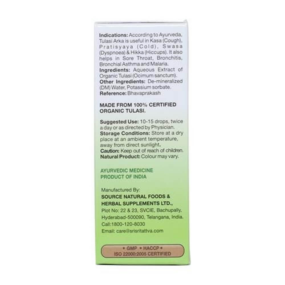 Sri Sri Tattva Tulasi Arka Ingredients