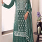 Anaita Green Embroidered Work Silk Stitched Sharara Suit