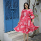 Aayaa Designer Printed One Piece Dress - Multi Color