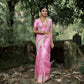 DEIANA'S Beautiful Designer Golden zari Soft Lichi Silk Saree - Baby pink - Swadesiicart