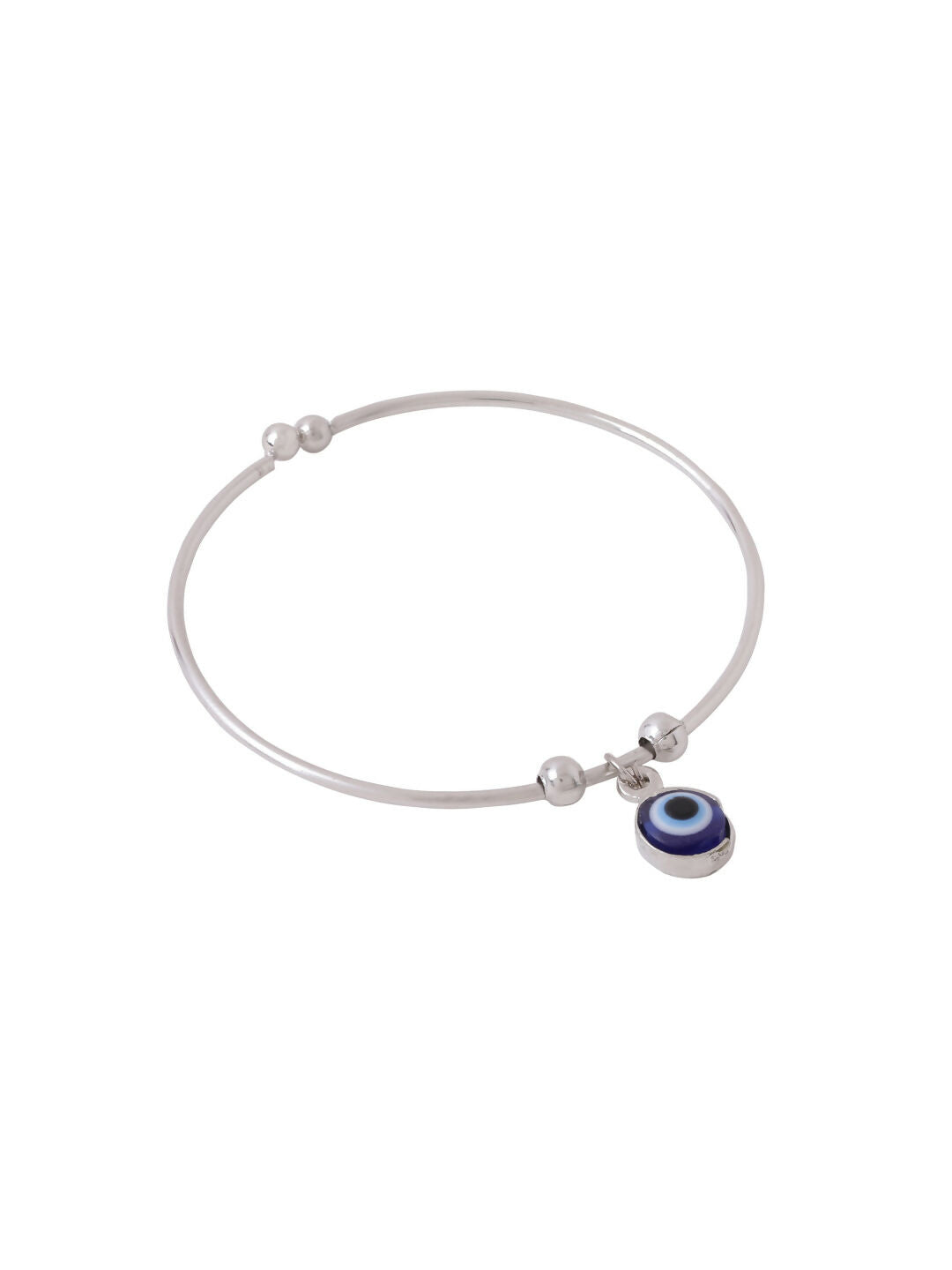 NVR Women Silver Evil Eye Adjustable Bracelet - Swadesiicart