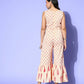 Ahalyaa Women's Traditional wear Jumpsuit - Beige | Swadesiicart