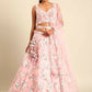 House of Panchhi Pink Net Sequins and Zarkan embroidery Lehenga choli & Dupatta | Swadesiicart