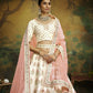 House of Panchhi Off White Pure Silk Moti & Zarkan heavy embroidery Lehenga choli & Dupatta | Swadesiicart