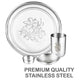 Stainless Steel Glory Dinner Set, 16-Pieces - Swadesiicart